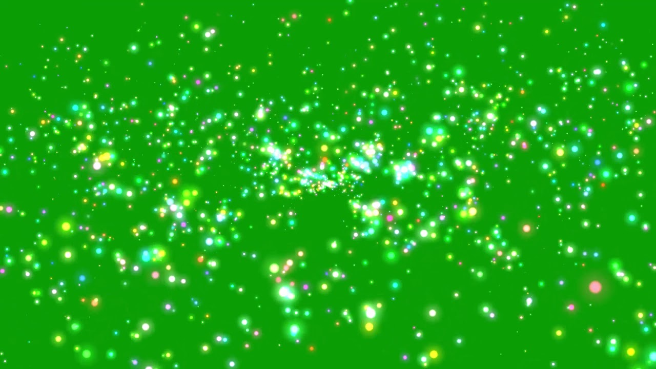 Particles Glitter Stars In The Universe Green Screen Background Youtube