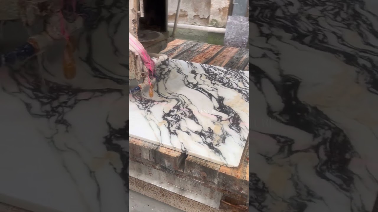 Transforming Calacatta Viola Marble into a Stunning Table.