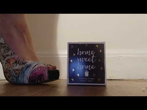 ASMR| box stomp in open toed heels