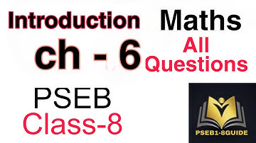 ch 6 Introduction (class 8) pseb #pseb #solved #class8 #class8maths #mathnewbook
