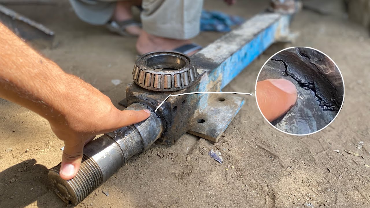How to Repair Tractor Trolley Axle “ Repairing Threads & Bearing size
