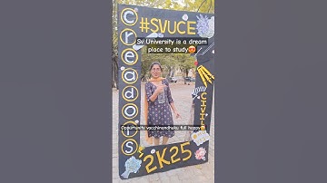 Sv University lo Creadors 2k25 event ki vellanu😍 #trending #svu #tirupati #shortvideo #minivlog #fun