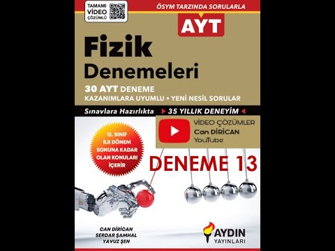 Aydın Yayınları 30 Lu AYT Fizik Denemeleri AYT 13 Güncellenmiş