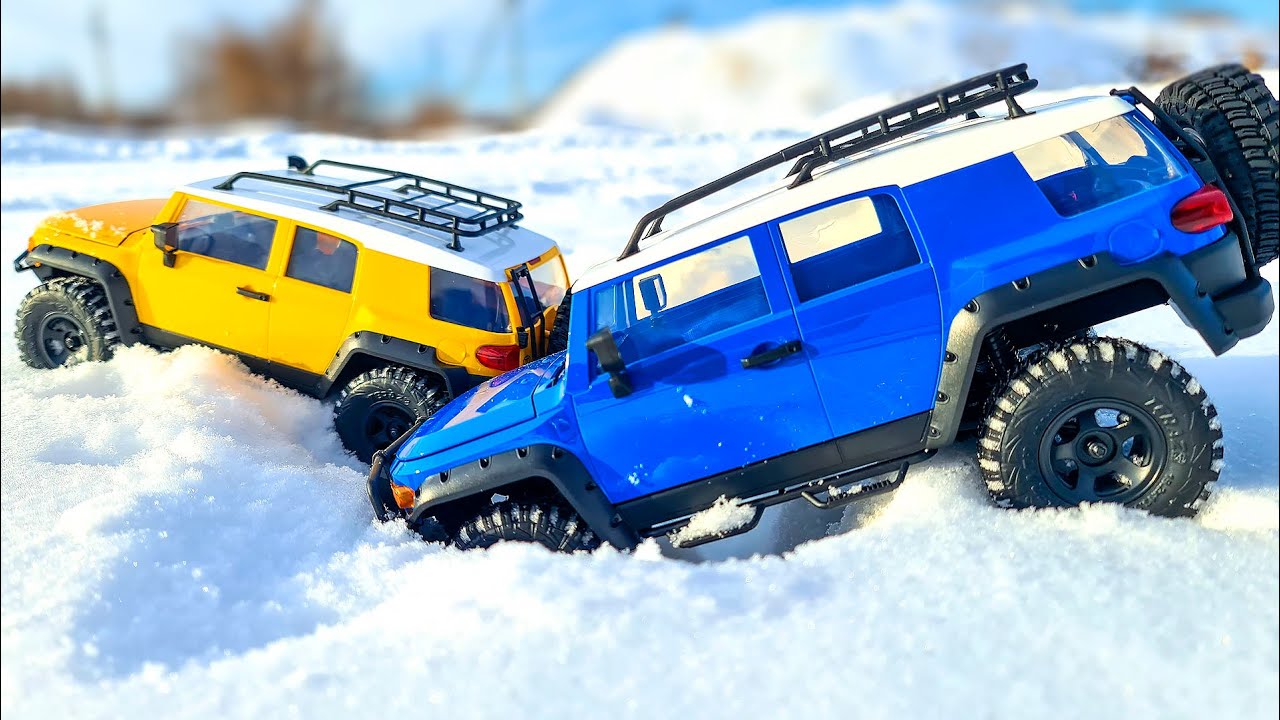 Toyota FJ Cruiser 4x4 vs Eazy Triton Review and Test Drive – RC Cars Snow OFF Road