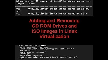 Adding and Removing CD ROMs and ISO Images in Linux Virtualization