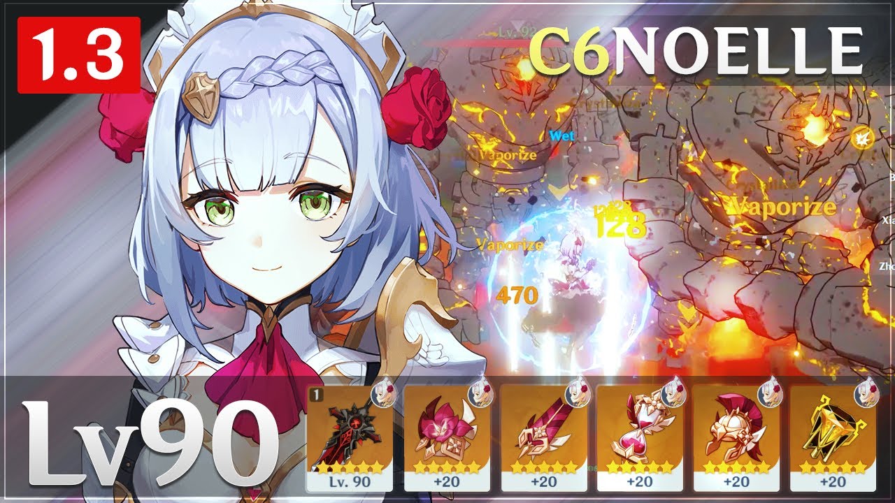 C6 NOELLE Lv.90 GAMEPLAY | CROWNED | GENSHIN IMPACT 1.3