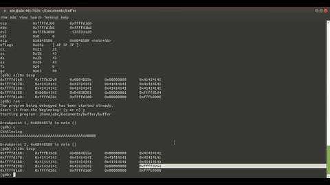 Buffer Overflow: Basic of buffer overflow with gdb in linux