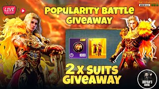 2 Xsuit Giveaway | Royal Pass and UC Giveaway for Popularity |BGMI live with Facecam #ArpanArena