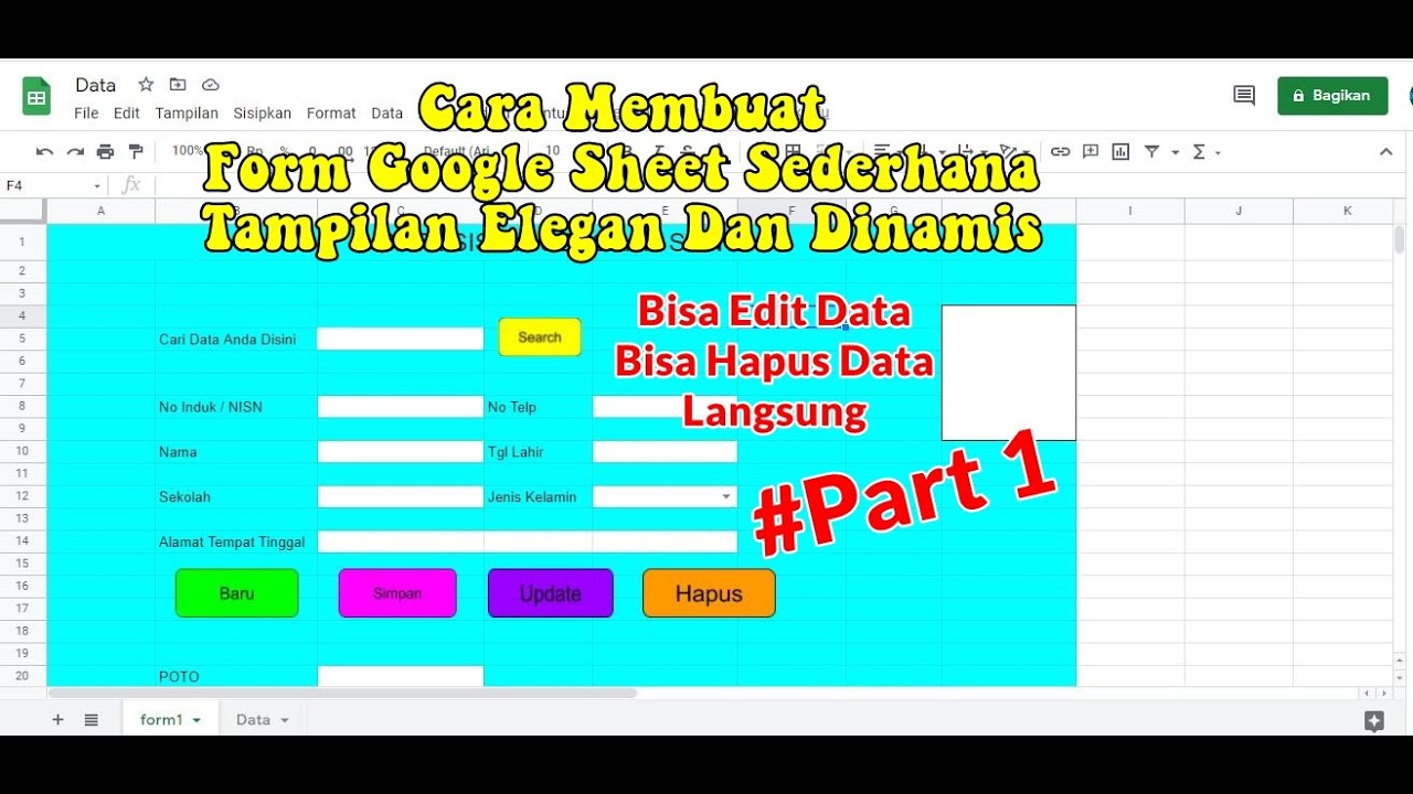 Cara Membuat Form Sederhana Dari Google Sheet - Google AppScript