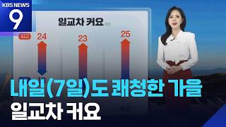 [날씨] 내일(7일)도 쾌청한 가을…일교차 커요 / KBS 2026.10.06.