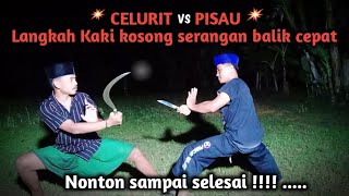 Pisau melawan Celurit
