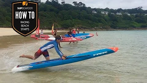 SUP racing beach starts / How to SUP video with Be...