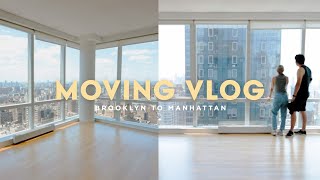 NYC MOVING VLOG 📦 brooklyn to manhattan, packing, new apartment, exploring my new neighborhood!