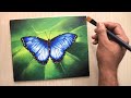 Acrylic painting for beginners of beautiful Butterfly step by step