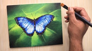 Acrylic painting for beginners of beautiful Butterfly step by step