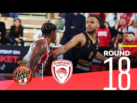 Monaco keeps first place edging Olympiacos! | Round 18, Highlights | Turkish Airlines EuroLeague