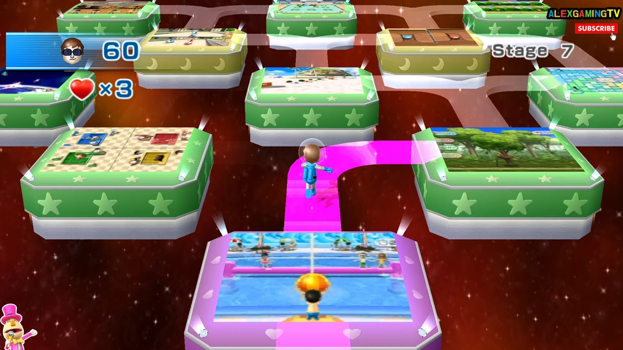 Wii Party All Mini Games Solo, 챌린지로드 (Intermediate Mode) Player Greg