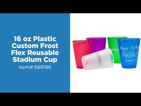 Custom 16 oz. Reusable Plastic Stadium Cups