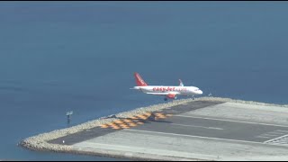 Gibraltar airport landing - EasyJet - Airbus A319-100