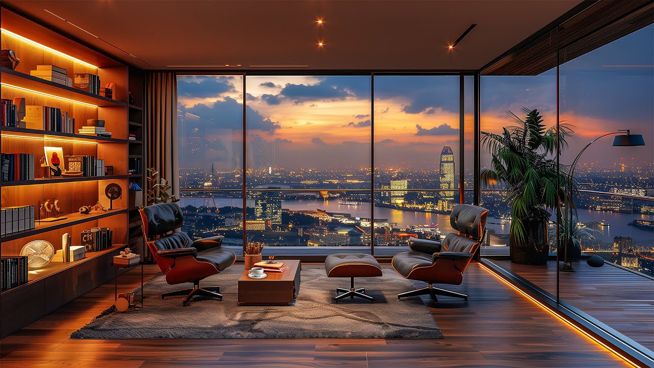 Comforting Rainy Night Jazz | Cozy Apartment Ambience with Smooth Piano Jazz | Perfect Night Jazz