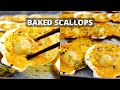 VERY CREAMY AND CHEESY BAKED SCALLOPS | MIXED EATS WORLD