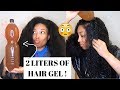 2 LITERS OF FLAXSEED GEL ON NATURAL HAIR : Demonstration and Results !