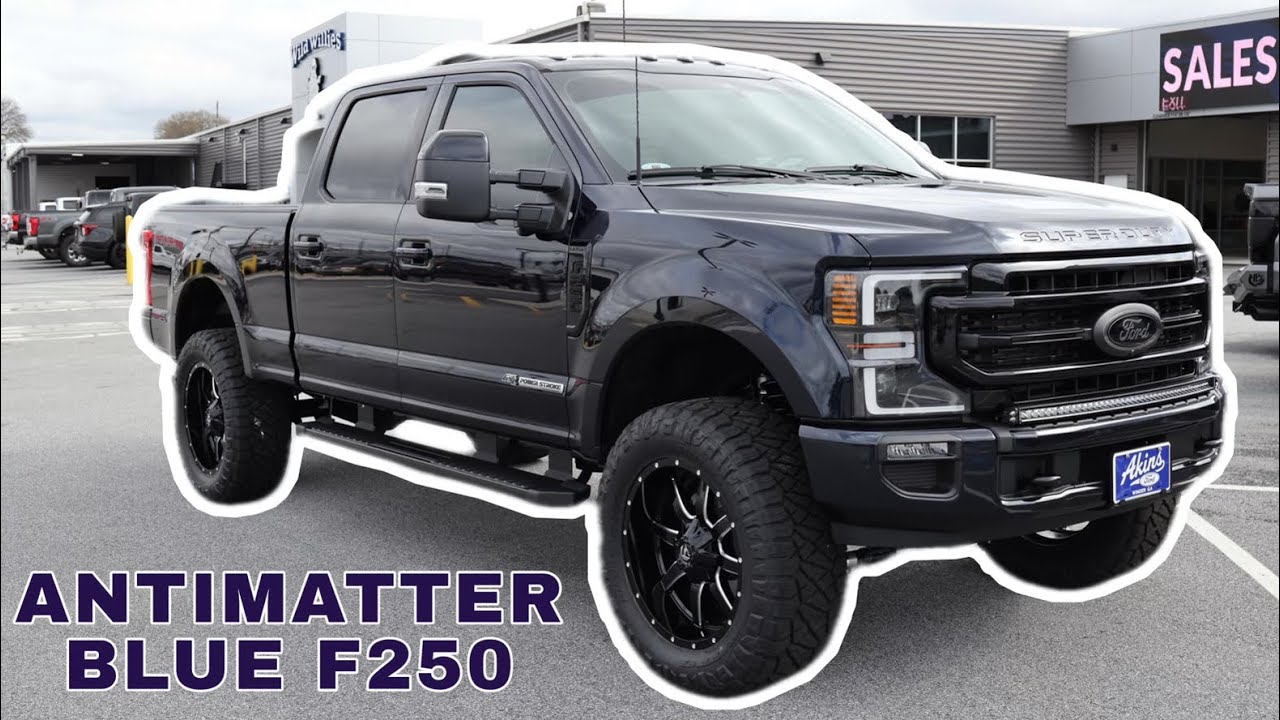 💎DIAMOND💎 ANTIMATTER BLUE 2022 Ford F250 Lariat COVERT Edition Leveled on 37s YouTube