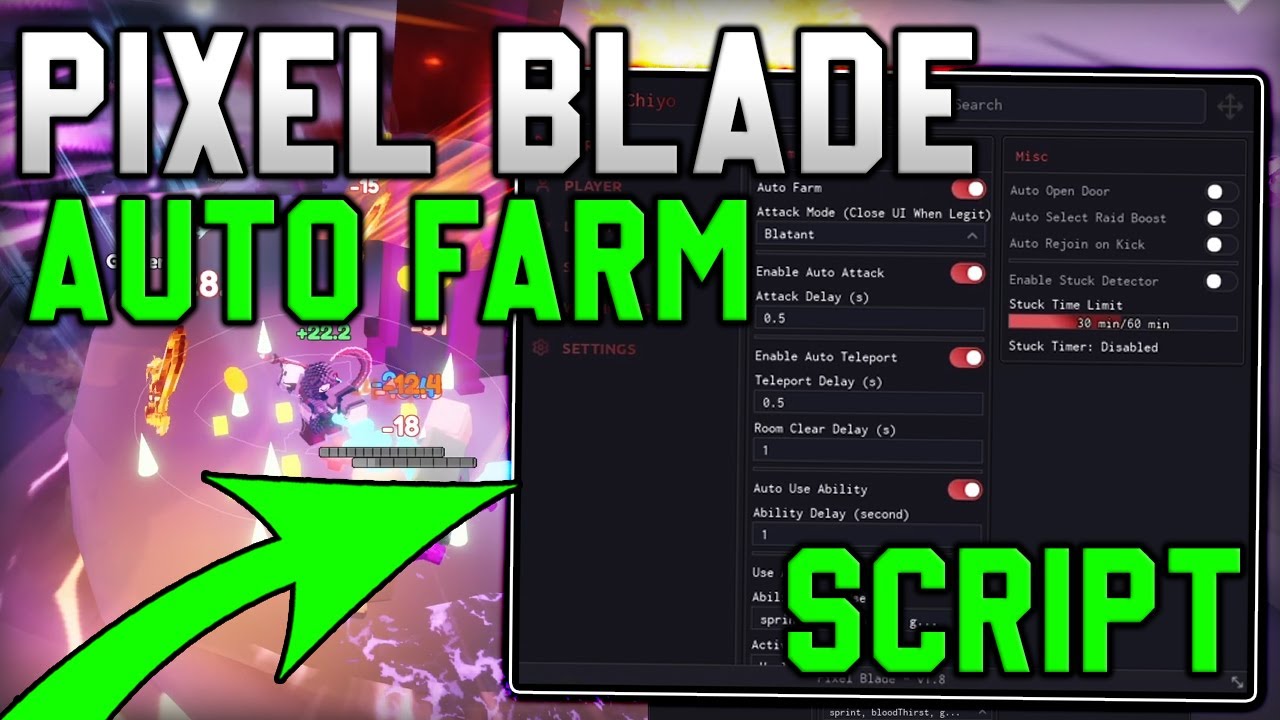 [🎉UPDATE] Pixel Blade Script Auto Farm, Kill Aura, Max Upgrade [Roblox ...