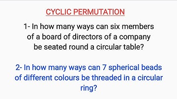 CYCLISCHE PERMUTERATIE