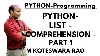 27a. Python || List || Comprehension - PART 1
