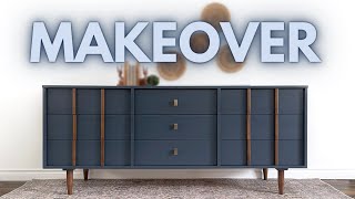 MidCentury Modern Dresser Makeover | Furniture Refinishing