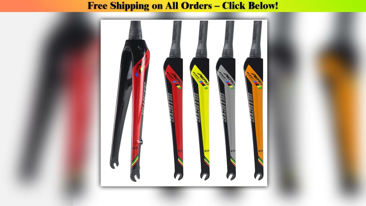 Ullicyc-Gloss Carbon Fiber Fork, Quick Release, Road Bike, Bicycle Disc Rim Brake, Round Tapered