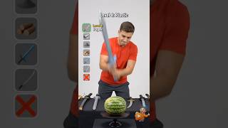 Katana Test: Which One Cuts Through a Watermelon? #comedy #funny #katanashorts