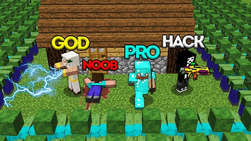 Minecraft Battle: NOOB vs PRO vs HACKER vs GOD: ZOMBIE APOCALYPSE CHALLENGE / Animation