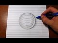 How to Draw 3D Art - Easy Line Paper Trick