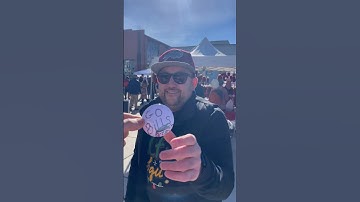 teaching people how to make buttons  #zachriddleart #buttonmaker #buttonpress #fiftyfiftee50tour