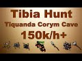 Tibia Hunt: Lvl 30 RP PG Tiquanda Corym Cave 150k/h Exp