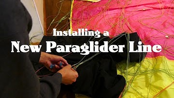 Installing a new line on a paraglider