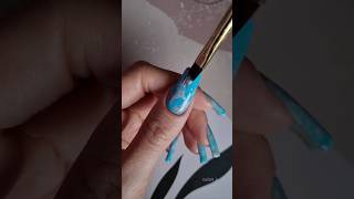 Beach nails  #nailarttutorial on natural long nails #nails #shorts #nailart