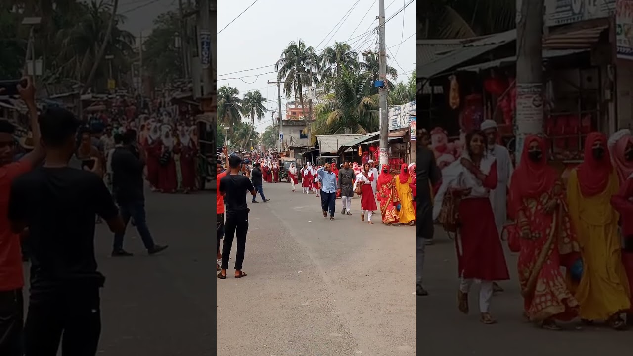 দরগায় স্কুল ছাত্রীরা এলো