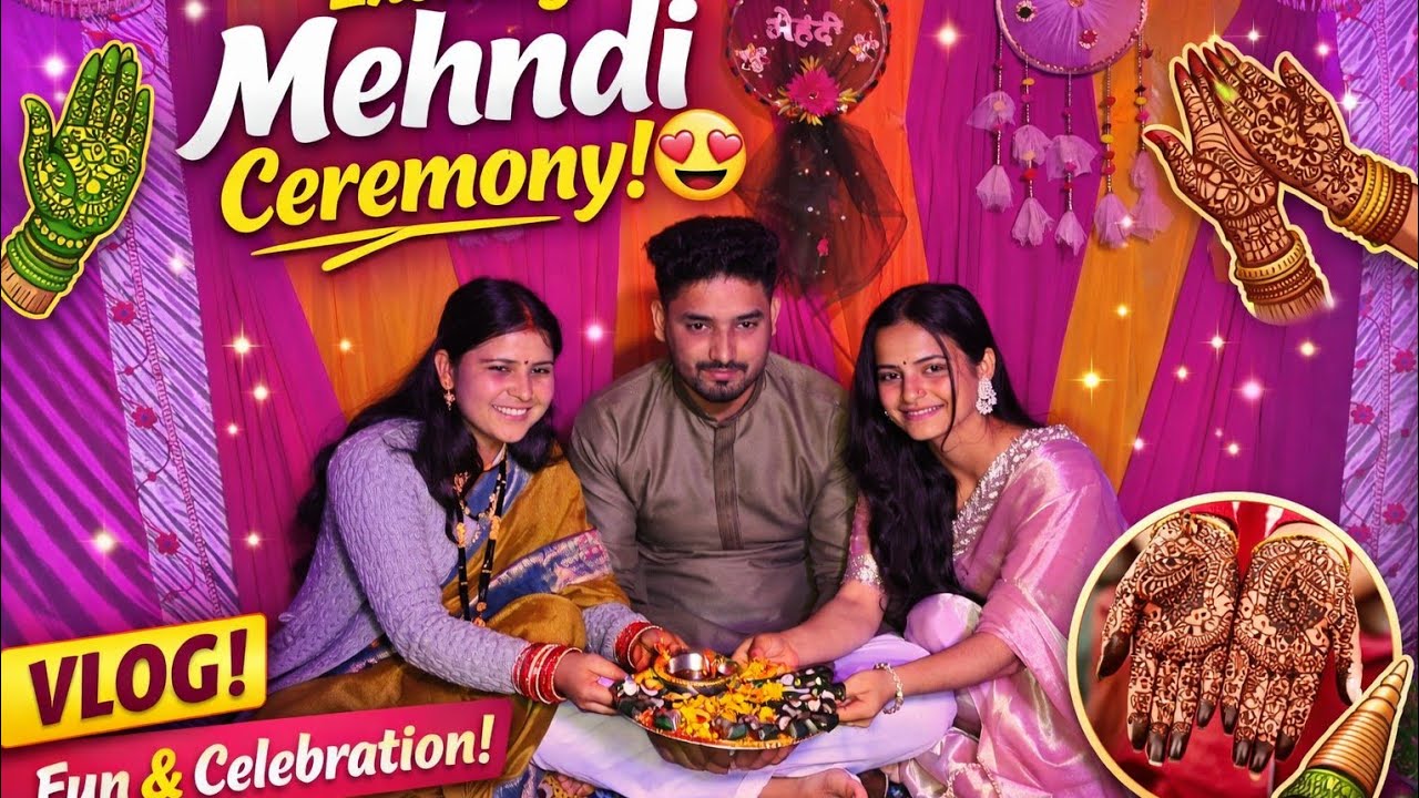 Mehndi ceremony 😍 in Kailash bhai ki ❤️