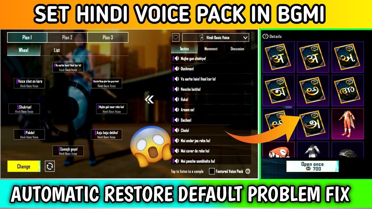 HINDI VOICE PACK SET KAISE KARE 😍 | BGMI HINDI VOICE PACK SET KAISE ...