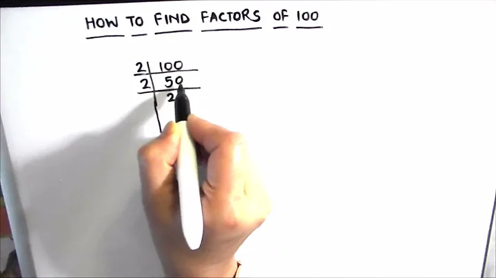 How to find factors of 100 by prime factorization / Factors of 100 / Prime Factors of 100