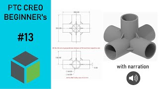 💫  CREO || Beginners Tutorial || Exercise - 13 || with narration & rendering. by CAD CAM CAE TUTORIALS 1,763 views 3 years ago 10 minutes, 29 seconds