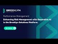 Revolutionising Risk Management with AI: Brooklyn Solutions Platform Demo