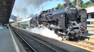 424-Es Indul A Nyugatiból Clic Hungarian Steam Locomotive Nostalgiezug Mit Dampflokomotive