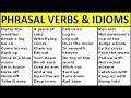 VOCABULARY WORDS. ENGLISH LEARN WITH MEANING. IDIOMS AND PHRASAL VERBS in ENGLISH WITH EXAMPLES