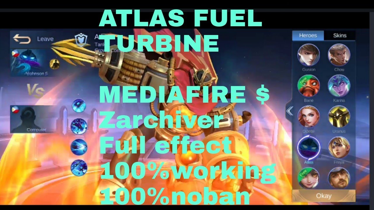 ATLAS SKIN SCRIPT FUEL TURBINE + BACKUP FILE