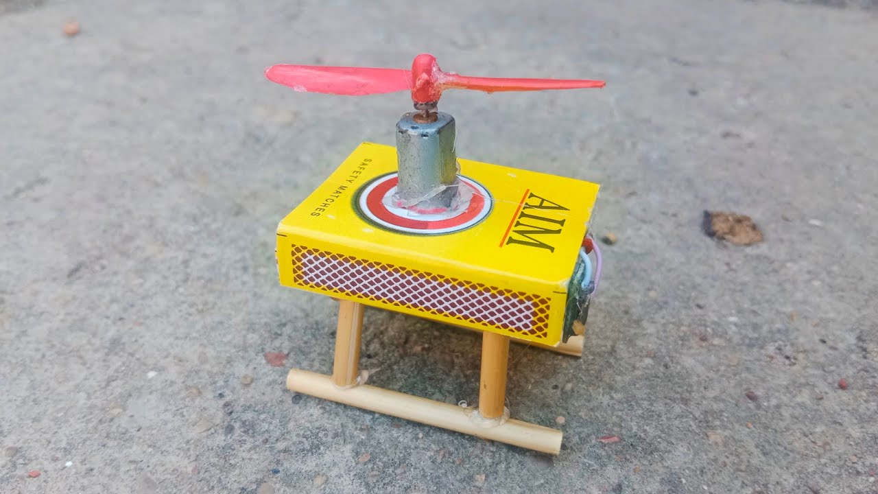 How To Make Matchbox Helicopter Toy Diy Mini Drone Science Project how-to-make-matchbox-helicopter-toy-diy-mini-drone-science-project