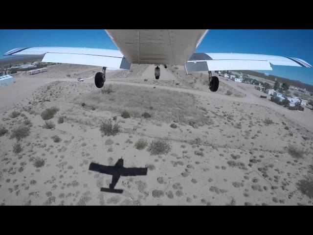 Soft-field landing at 1L4 Kidwell airstrip at Cal-Nev-Ari